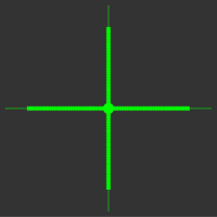 5 mW 520 nm Green Premium Structured Cross Laser, 71Â° fan angle, adjustable focus, TTL+, Sealed IP67