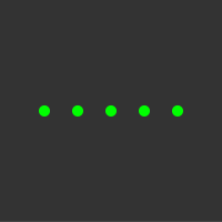 5 mW 520 nm Green Premium Structured Line of 5 Dots Laser, 5Â° fan angle, adjustable focus, TTL+, Sealed IP67