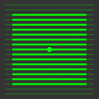 5 mW 520 nm Green Premium Structured 25 Parallel Lines Laser, 22Â° fan angle, adjustable focus, TTL+, Sealed IP67