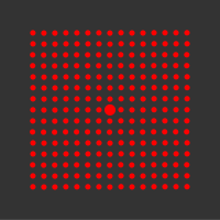 5 mW 635 nm Red Premium Structured Grid of Dots 51x51 Laser, 22Â° fan angle, adjustable focus, TTL+, Sealed IP67