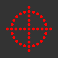 5 mW 635 nm Red Premium Structured Reticle of Dots Laser, 7Â° fan angle, adjustable focus, TTL+, Sealed IP67